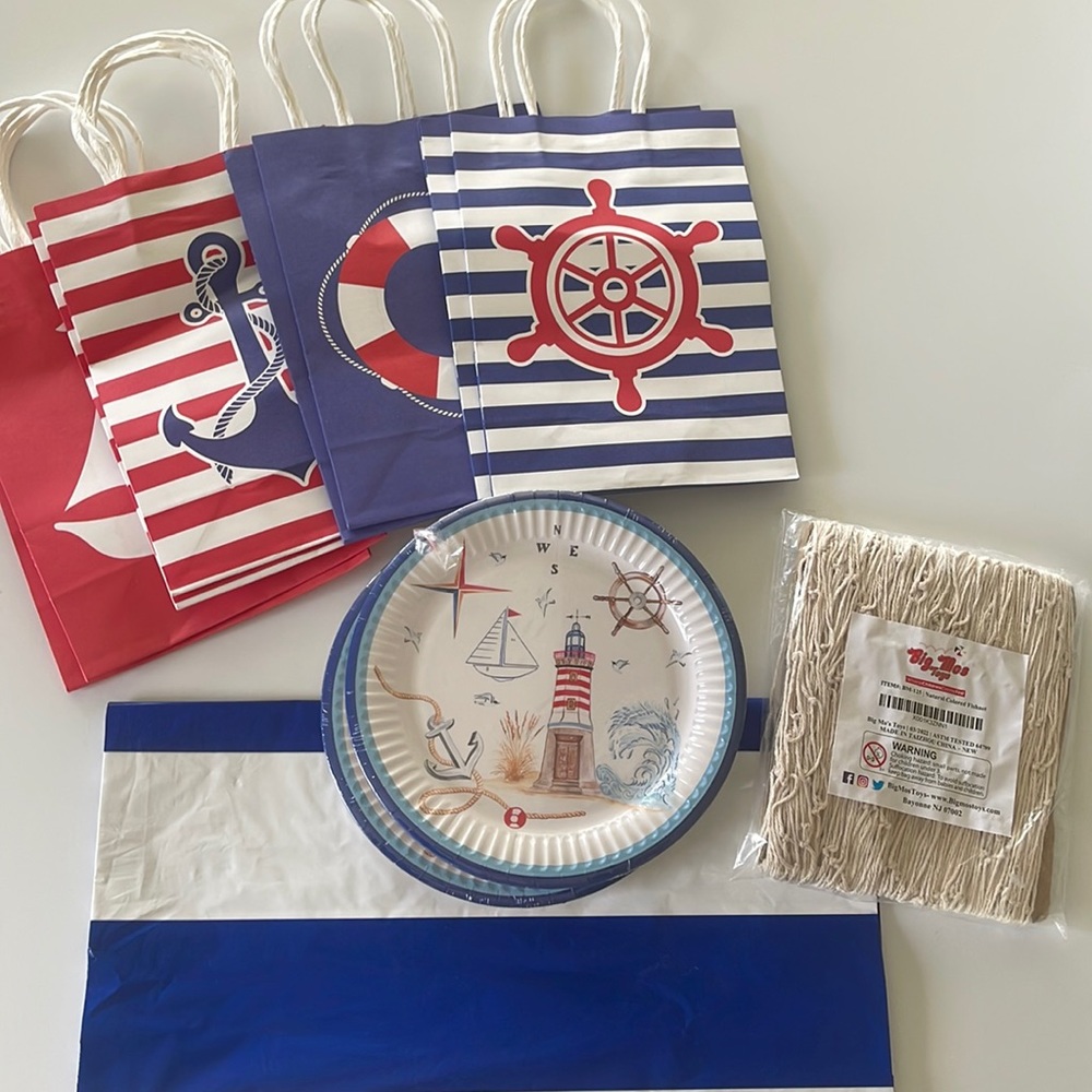 Assorted Nautical Party Supplies